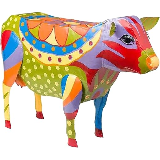 Handcrafted Farm Animal Bull Statue