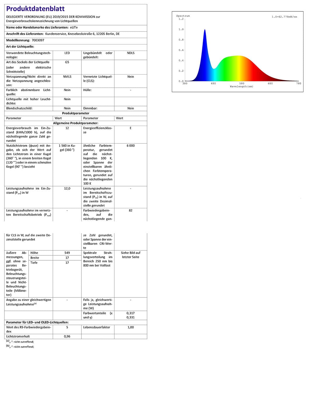 eLITe LED Röhre T5, 54,9cm, 12W, sehr hell, 1560lm, 860, 6000 Kelvin, Tageslichtweiß, NUR FÜR EVG, 140 Grad, homogenes Licht, langlebig 50.000h, 3 Jahre Garantie, 10 Stück
