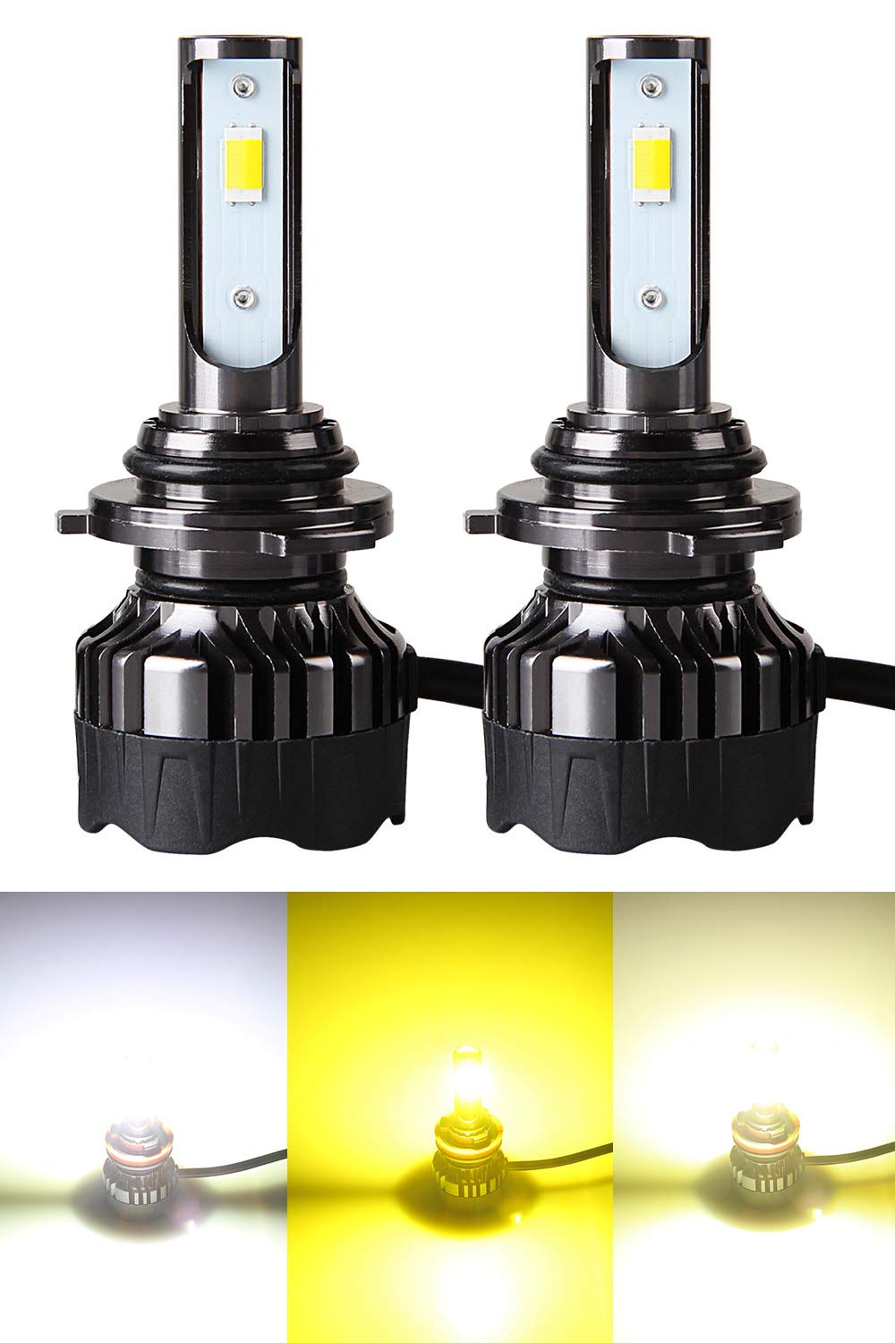 Amazon | LEDヘッドライト HB3 9005 3色温度切替 一体式 ハイビーム 超