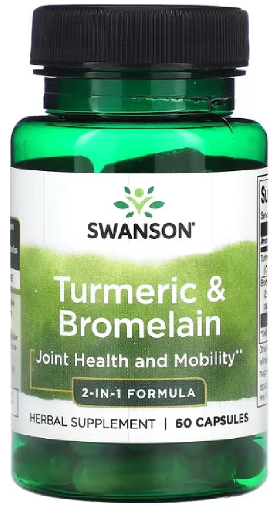 Swansons Swanson - Turmeric & Bromelain | Joint Health and Inflammatory Response - 60 Capsules