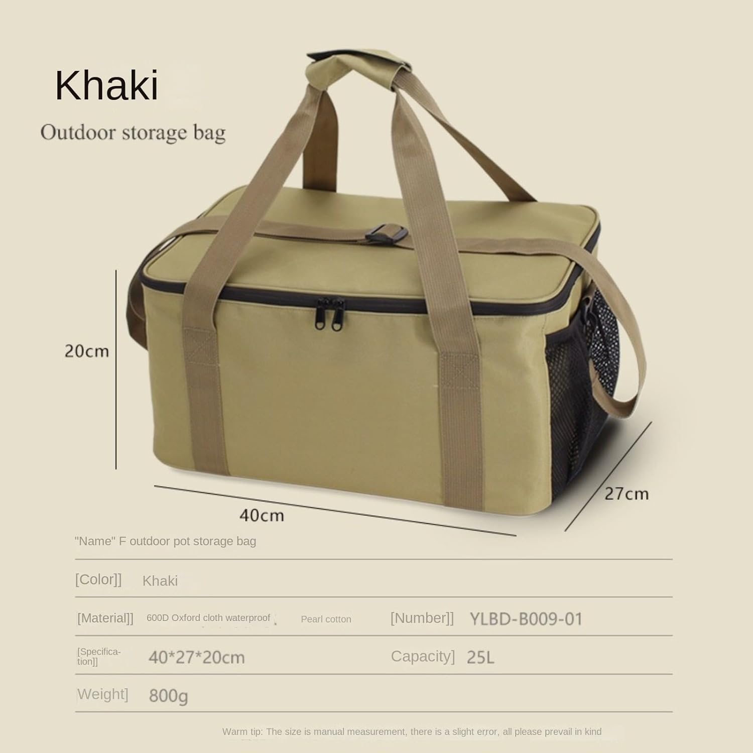 Outdoor Camping Equipment Storage Box, Multifunctional Stove Head, Cooking Utensil Storage Bag, Picnic Bag, Large Capacity cookware Storage Bag