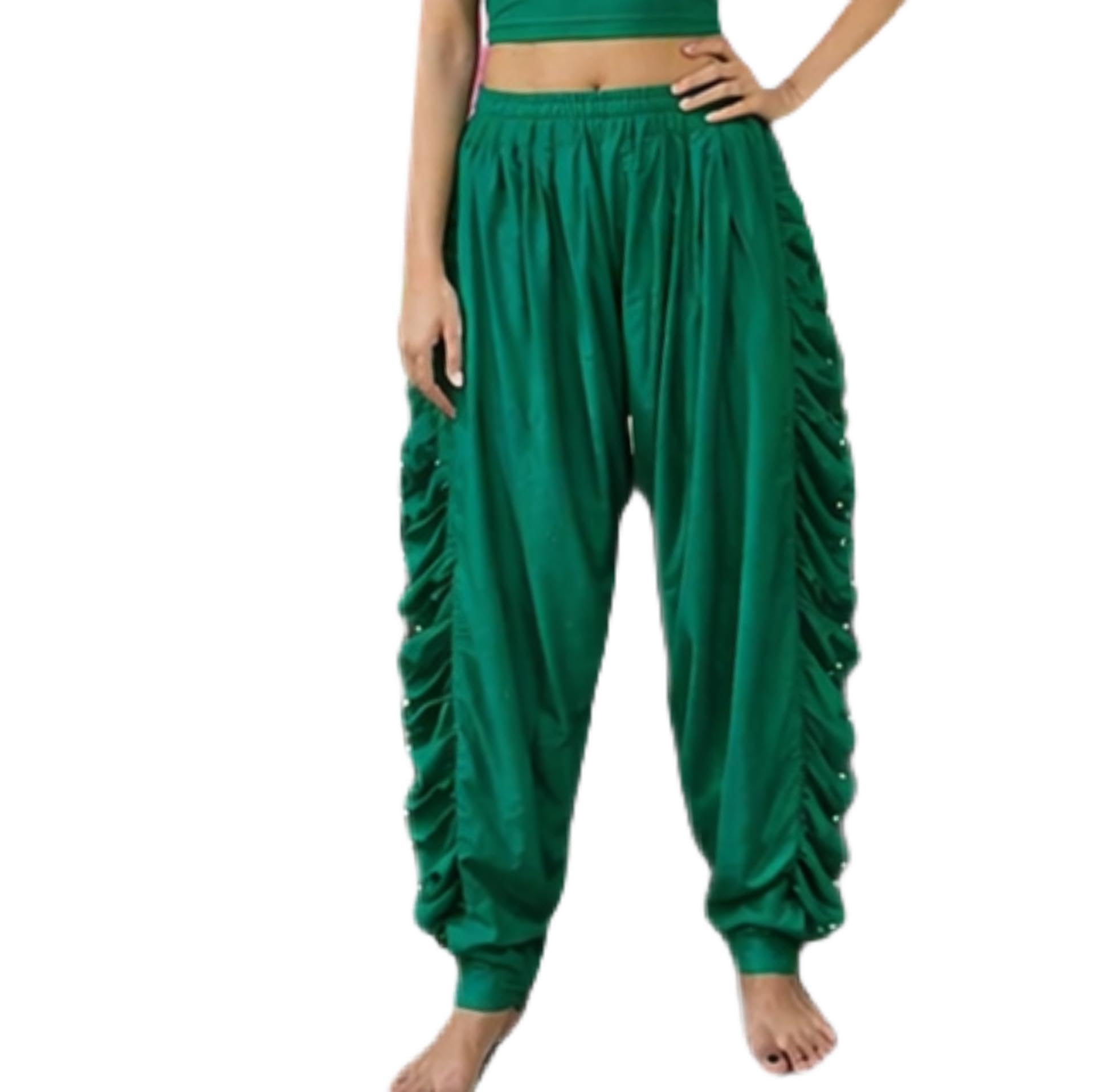 Women's Patiala Salwar, Green, Stylish, Easy to Wear, Comfortable Fit-picture-30