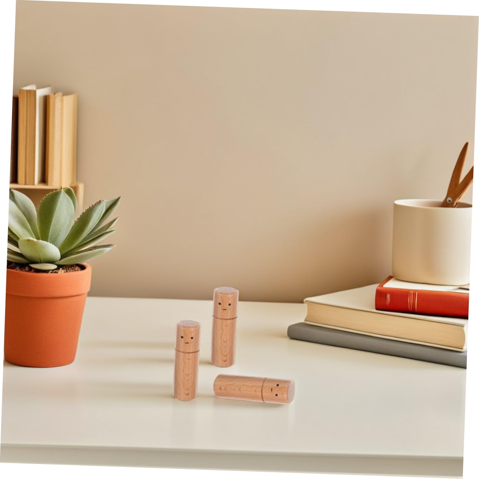 10 Piezas Figuras de Madera sin Pintar para Pintura y Manualidades Muñecos de Madera Sólida con Base Estable para Decoración y Educativo