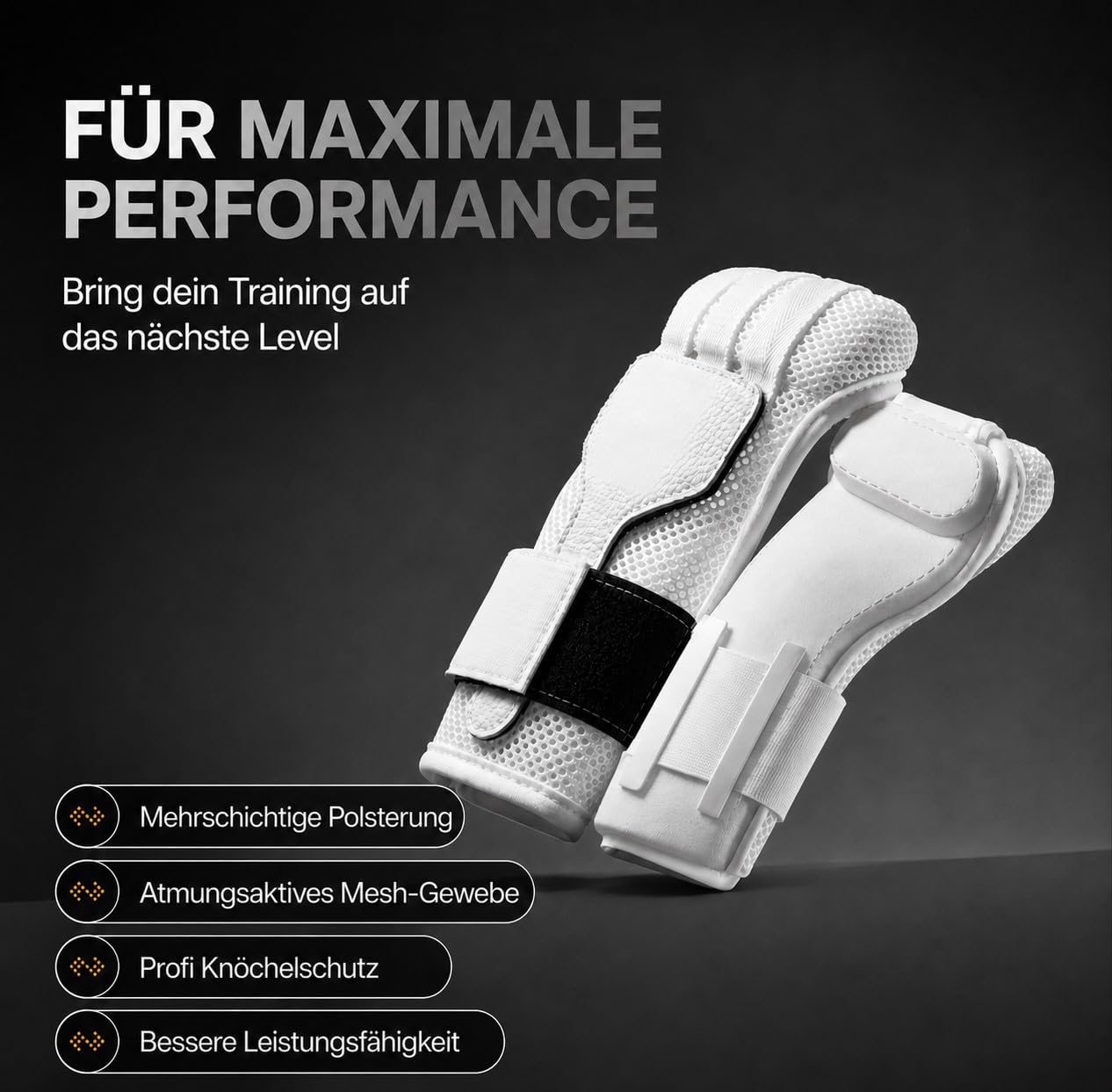 alpas Fast Wraps Boxbandagen - Quick Wrap Innenhandschuhe mit Knöchelschutz - Boxbandagen für Boxen, MMA, Muay Thai & Fitness - Schnelles Anziehen - mit Handgelenksbandage