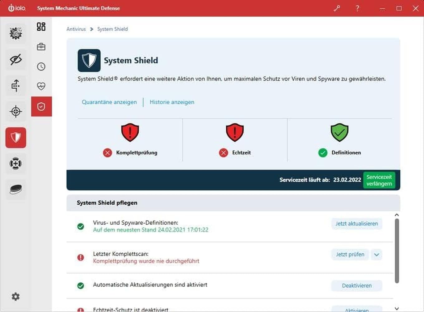 IOLO System Mechanic Ultimate Defense 2026 Windows / Family - 10 PC / 1 Jahr *Deutsch* (multiligual) #PKC