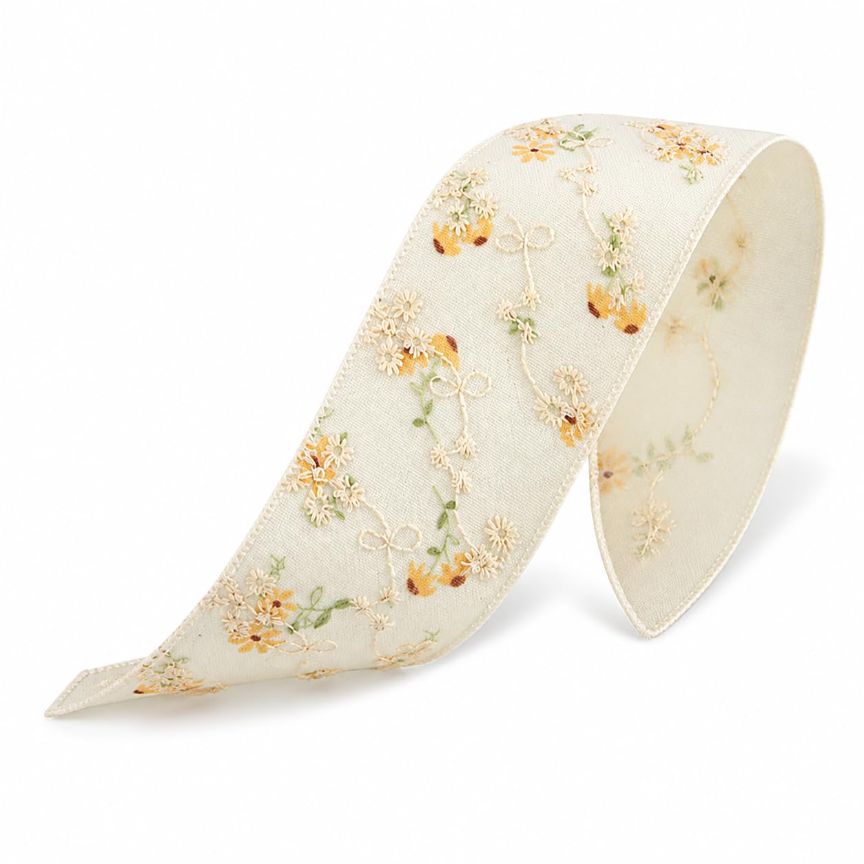 Nastro Ricto Floreale in Cotone, size to 3