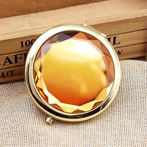 Espejo compacto doble cara Mia Beauty redondo dorado miniatura 2