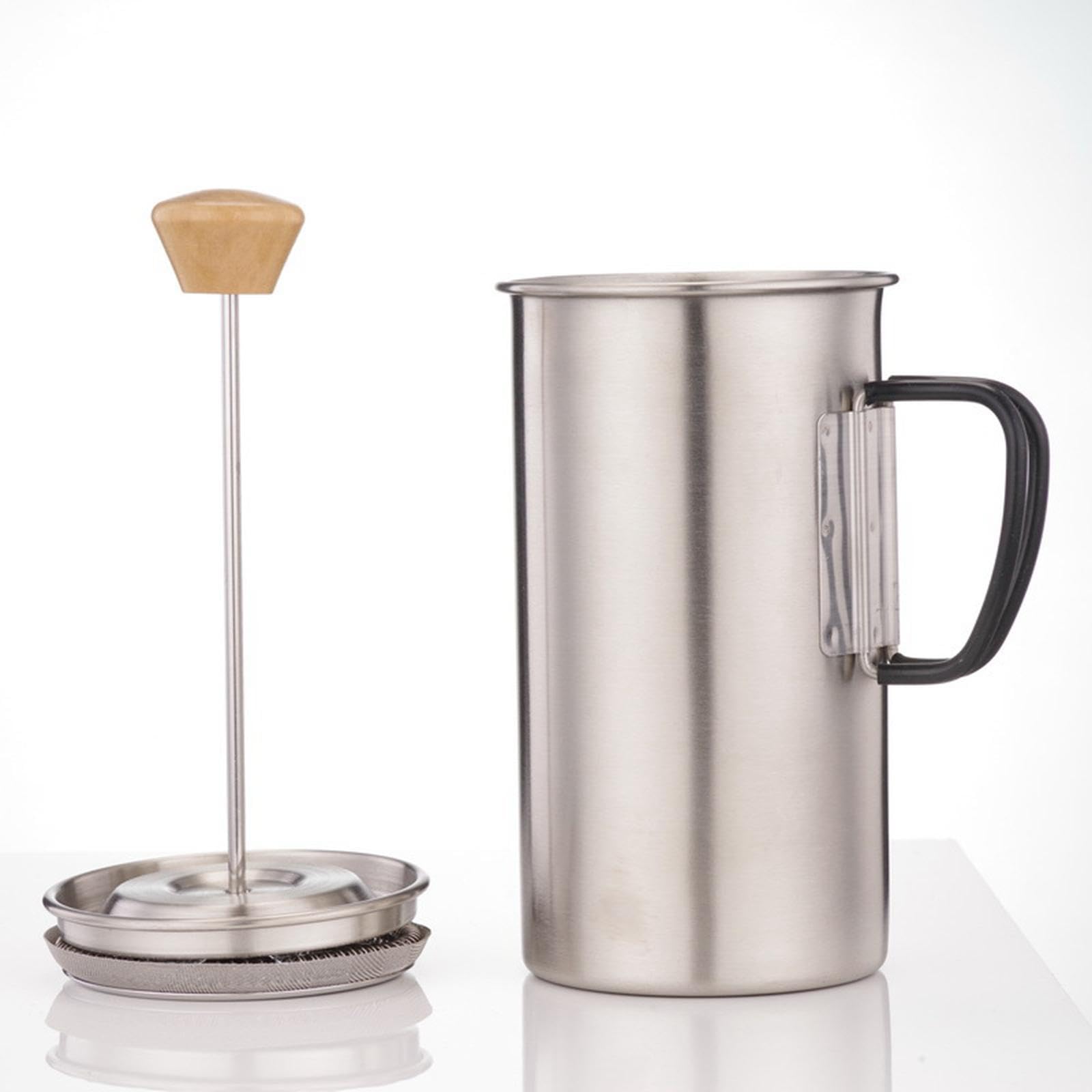 B Baosity Cafetera de émbolo de 1000 Ml con Filtro, de Metal Resistente a La Corrosión.