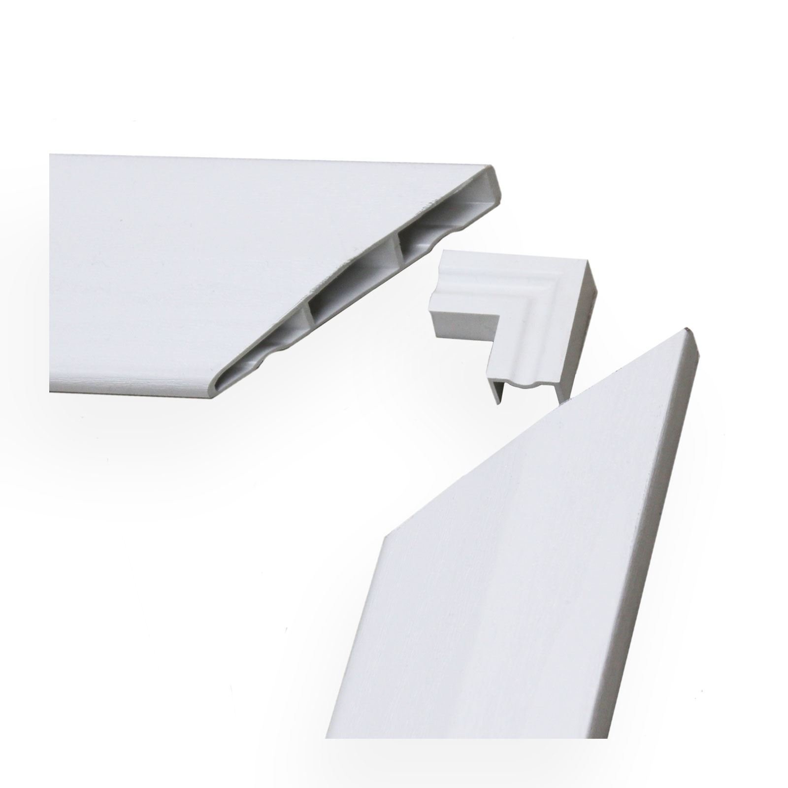 Roomline Chamfered PVCu Architrave Sample Pack - White Satin