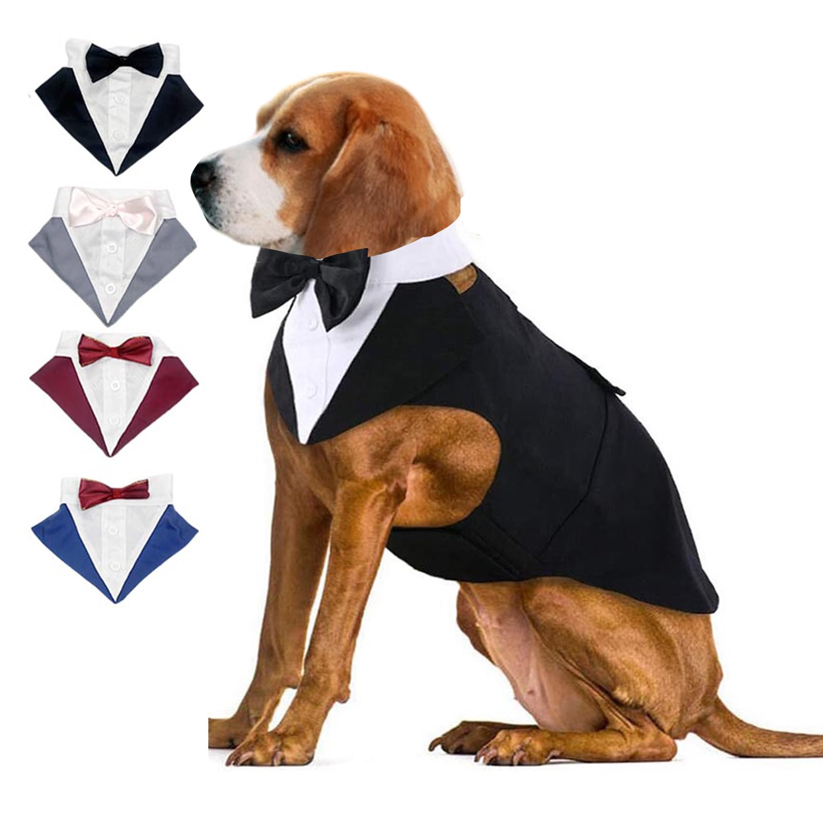 Dog Birthday Clothes boy acceserories Collars Black Dog Tuxedo for Large Dogs Wedding Outfit Stitch Costume Doggy Formal wear