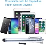 9 Pack Stylus, Wisdompro 4.4'' Stylus Pen for iPad, for iPhone, Universal for Tablet & Capacitive Touch Screens, with Rubber Tip and Lanyard Tether - 5 Colors Guy Pack