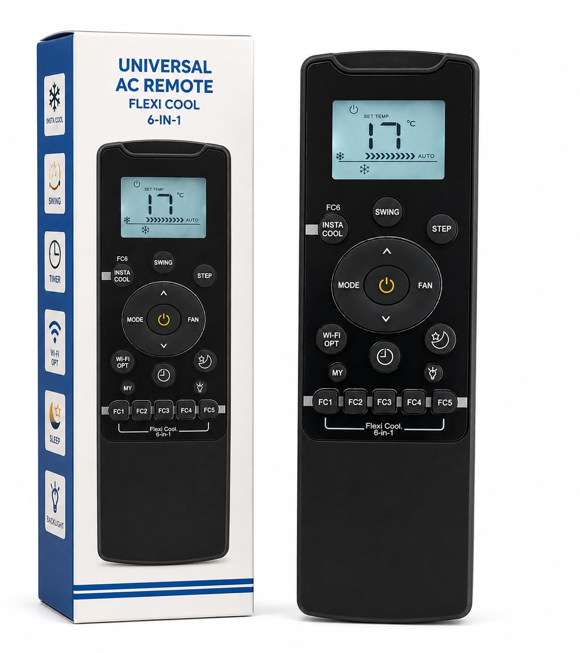 Compatible with Carrier Ac Remote, Flexi Cool 6 in 1 Model RG56CMI-B2, with Backlight Feature, Exactly Same Remote Will Only Work-image-45