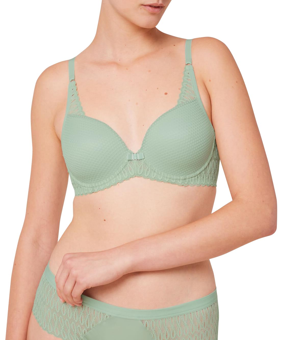 Triumph - Aura Spotlight T - Women's - Cup Bra - Slim Straps - with Underwire, Silky Green, 32D
