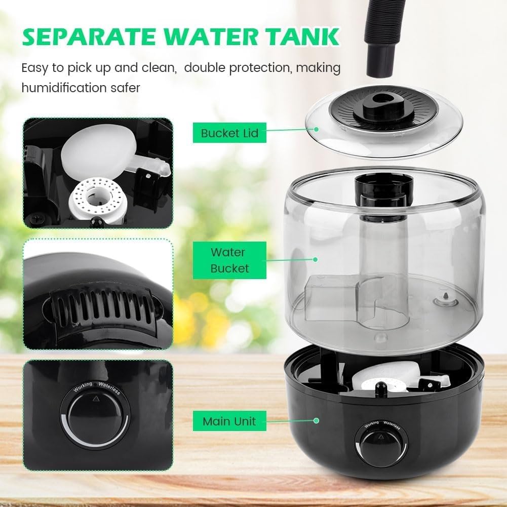 Humidificador Nebulizador para Reptiles, 3L, Tanque Visible, para Terrarios de Reptiles y Anfibios, con Boquilla de Manguera(Size-1)