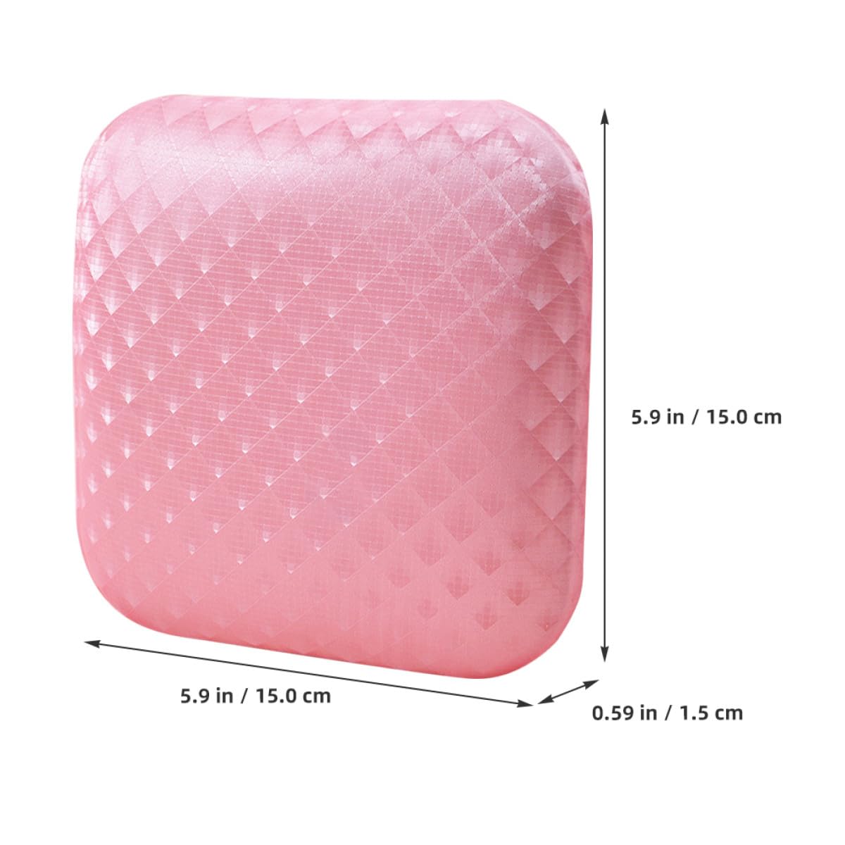 TEHAUX 2pcs Pink Pu Leather Manicure Hand Cushion Arm Rest Nail Art Hand Holder for Salon Use Soft Quilted Pillow for Nail Tech
