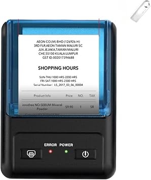 NOT for iphone/ipod/tablet/ipad/MAC,Bluetooth Receipt Printer, 58mm Mini Wireless POS Thermal Printer for Restaurant sales retail,portable pocket bill ticket receipt printer,only fit android/Windows