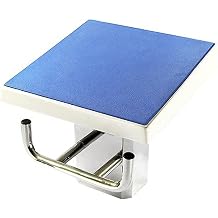 Backstroke Swimming Starting Block, Rustproof 304 Stainless Steel Pool Diving Platform, Non-Slip Wobble-Free Starting Stand for Home Backyard Pool & Swim School 5204-W/screws