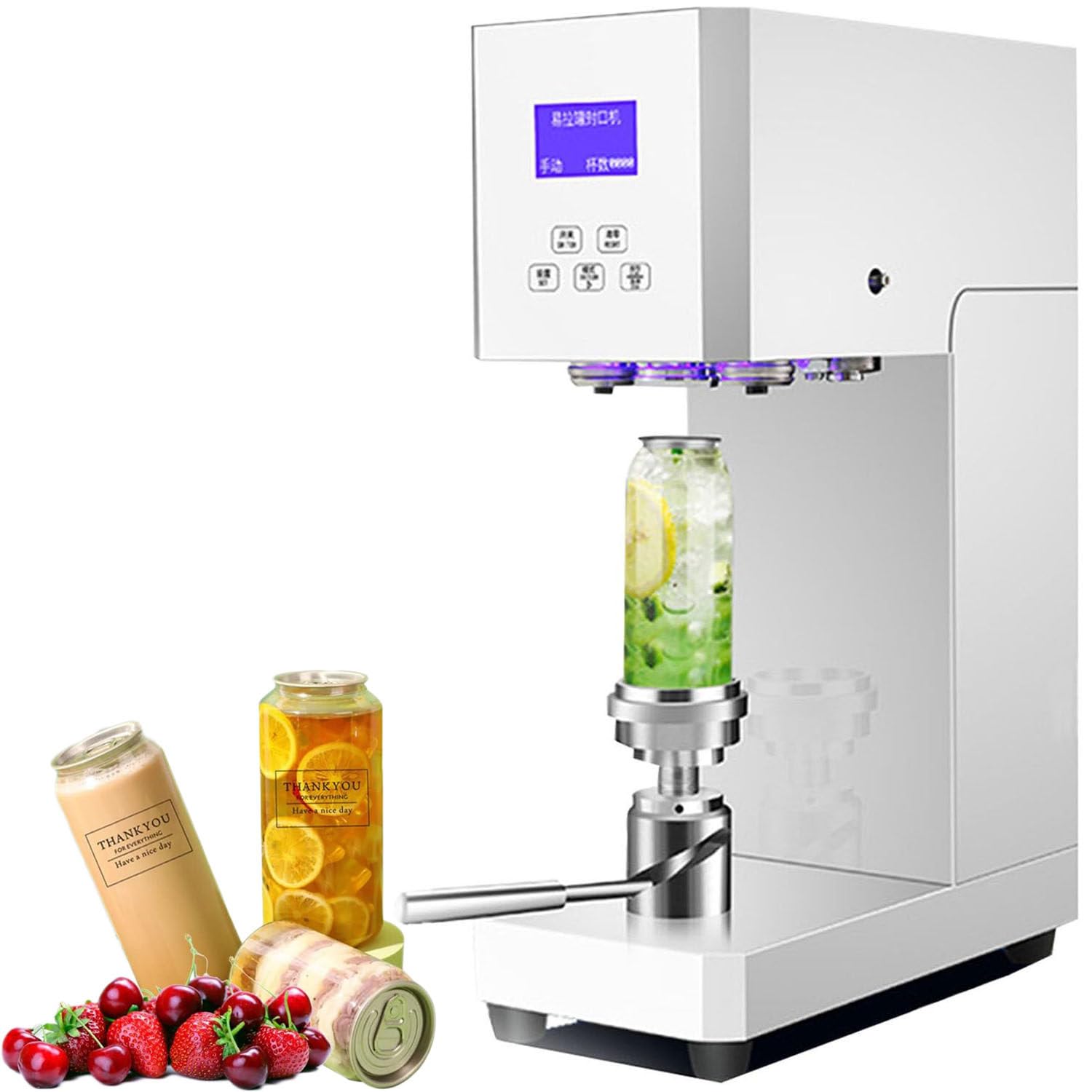 AYCDL Can Sealer Machine Aluminum Cans Sealing Machine Automatic 370W Electric Can Sealer Machine, Commercial Drink Sealing Machine Automatic,B