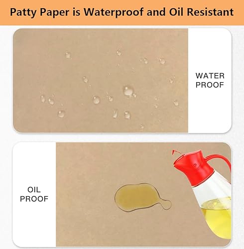 Miniatura 10 de Vlwltl 200 piezas de papel pergamino sin blanquear de 6 x 6 pulgadas, papel de hamburguesa, hojas de papel de cera cuadradas antiadherentes para