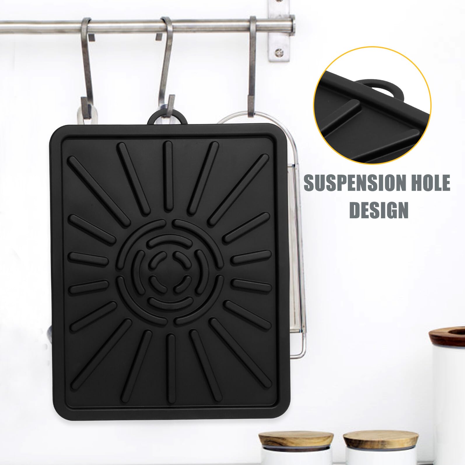2 Stück Silikon Backmatten als Grill Schutzhülle und Ölabtropfmatte Hitzebeständig und Wiederverwendbar für Home und Dekoration