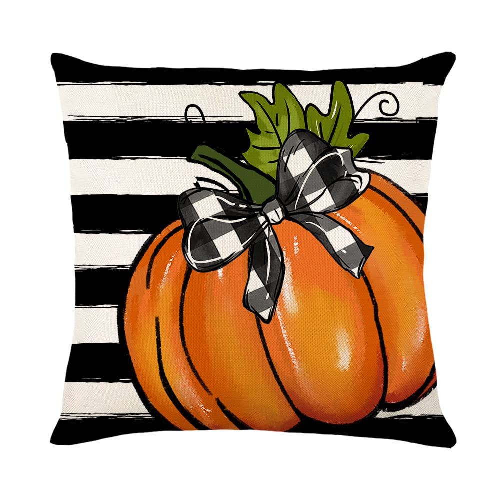 YWLUUOO Pillow Cover Autumn Thanksgiving Decorations Throw Pillowcase Stylish Autumn Pumpkin Pillow Cover for Home Decor