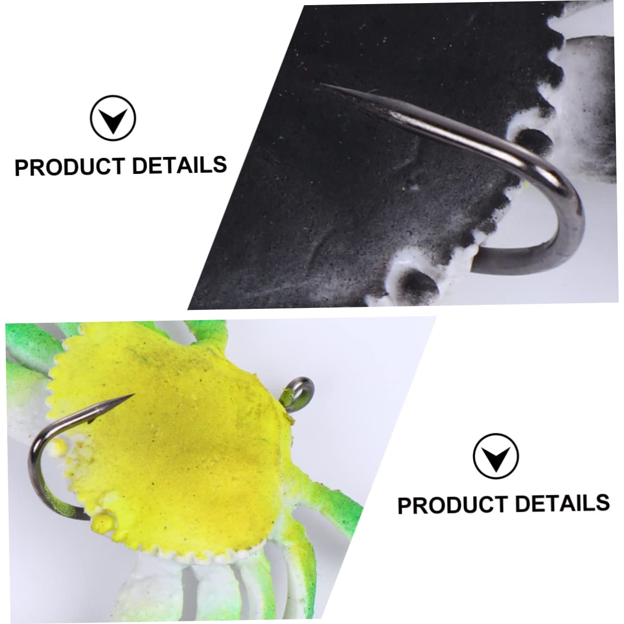 VANZACK Leurre Crabe Fournitures De Pêche Appâts De Crabe Appâts De Simulation Leurres De Pêche à L'achigan Leurres De Au Sébaste Faux Leurres De e Carpe Leurres PVC