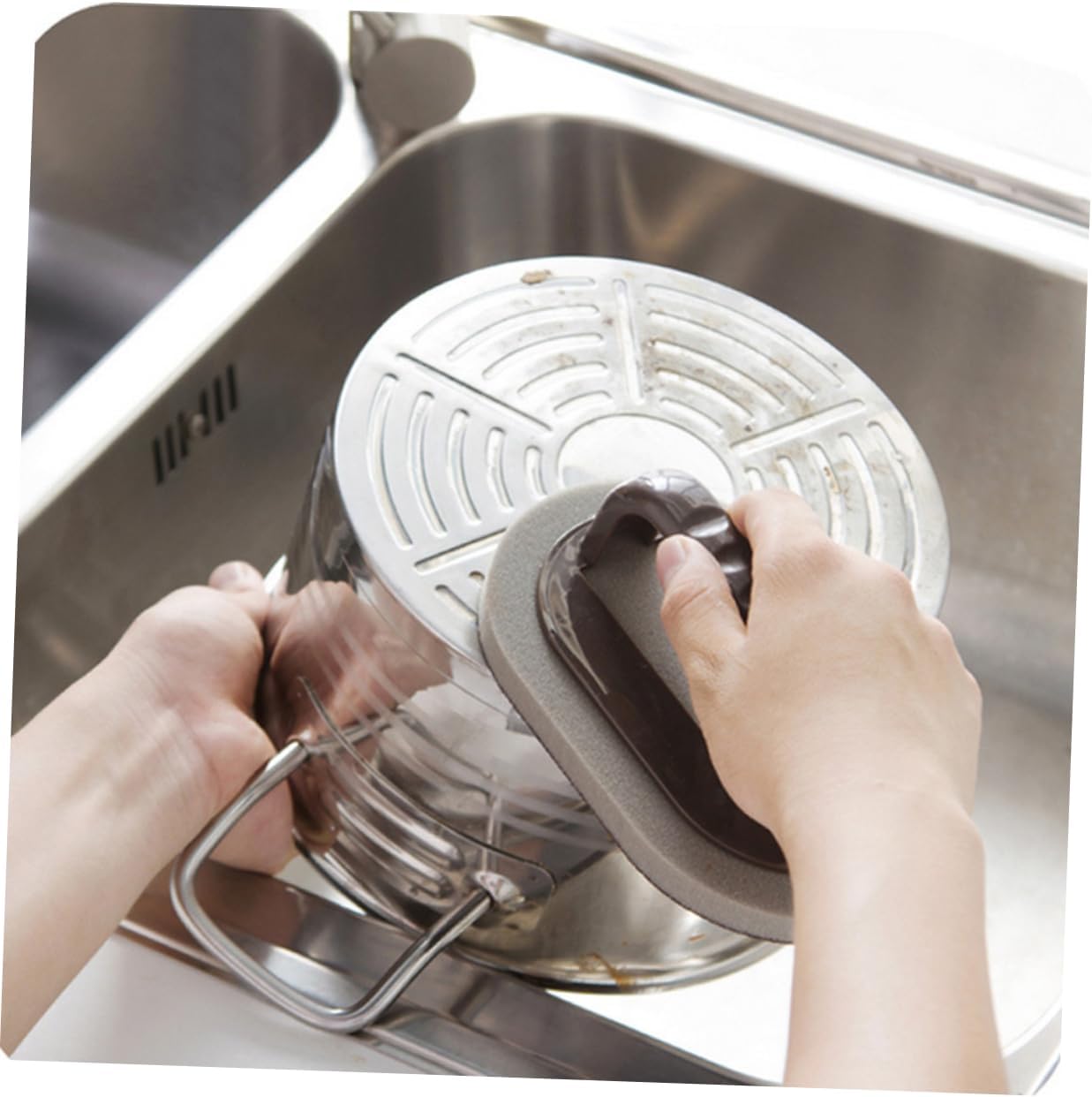 Sponge Brush Rust Removal Cleaning Tool Emery Brush Sponge Eraser for Kitchen Sink Bathtub Stove Dishwasher Handle
