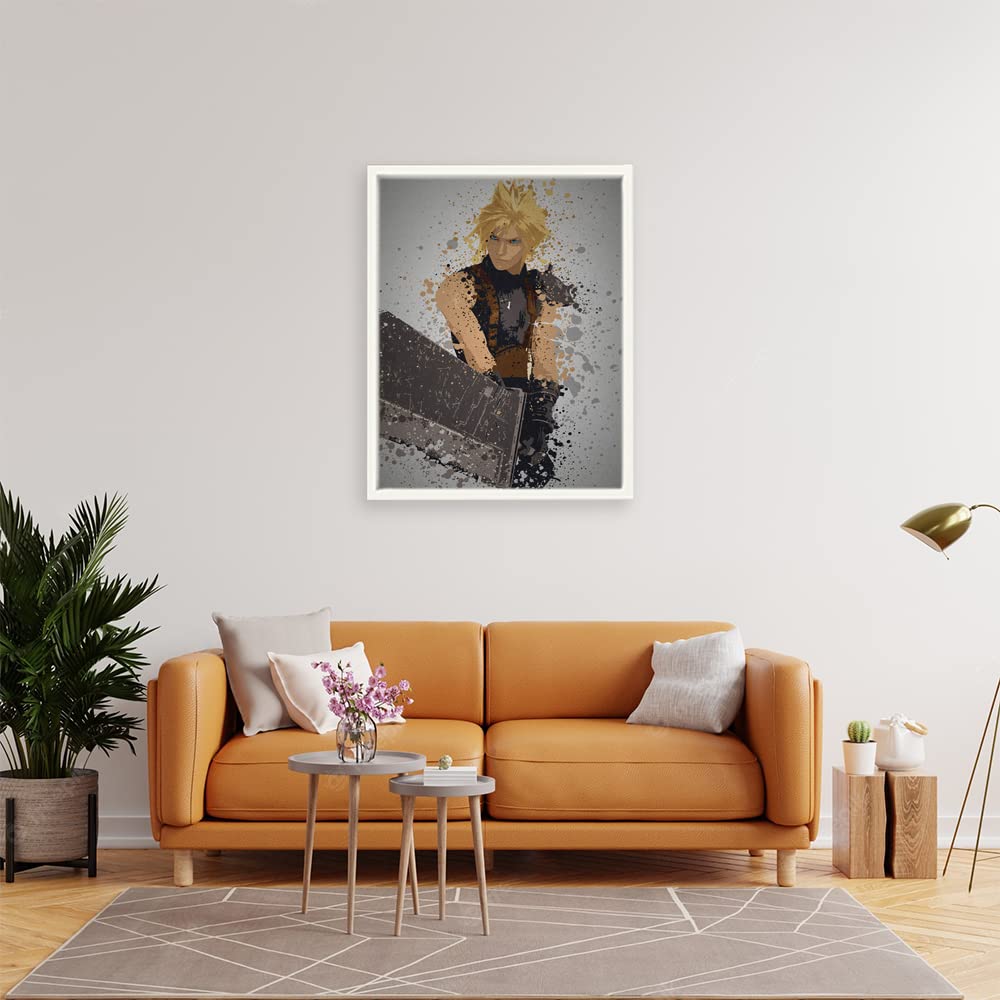 VERRE ART Printed Framed Canvas Painting for Home Decor Office Wall Studio Wall Living Room Decoration (22x34inch White Floater) - MIDGAR MERCENARY