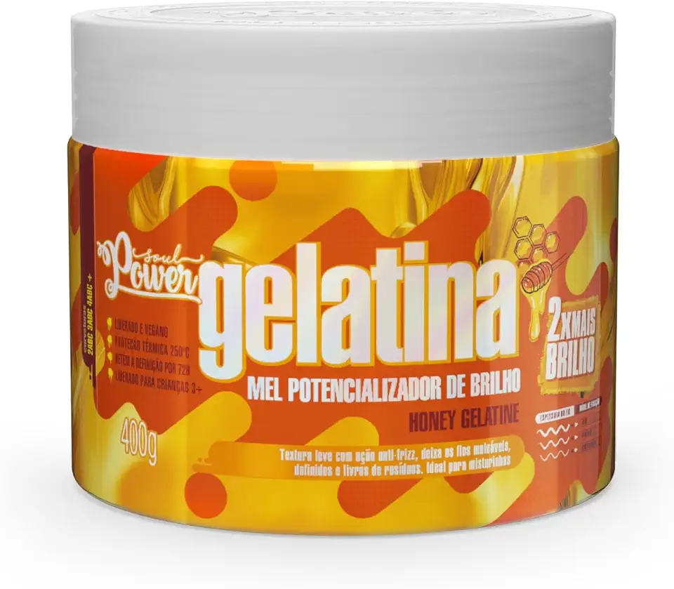 Gelatina Mel Potencializador de Brilho Soul Power – Define sem Pesar – 400g