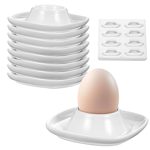 Honeydak 8 Pcs Ceramic Egg Cup Hard or Soft Boiled