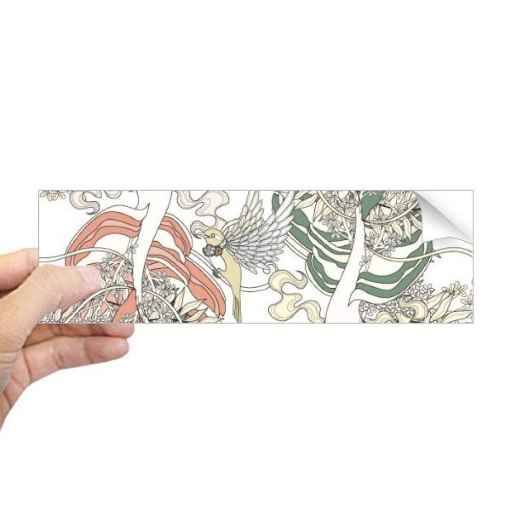Sticker rectangulaire carpe rouge vert haute finition vitrage