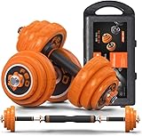 Wonduu Set Mancuernas Ajustables Profesionales 15Kg Pesas Ajustables Antideslizantes para Ejercicio y Gimnasio en Casa, Kit Mancuernas con Ajuste Rápido para Fitness y Musculación