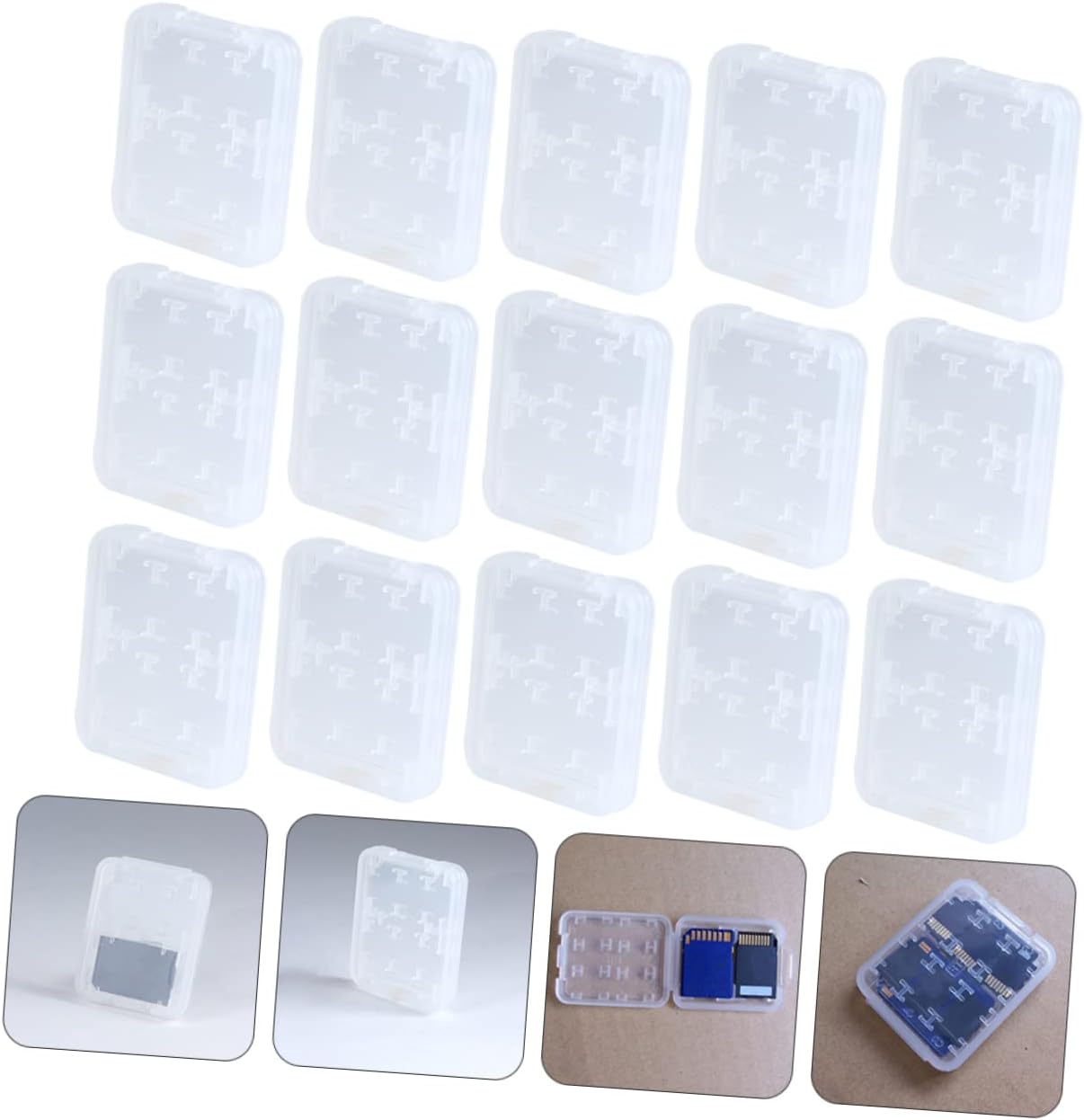 20pcs Professional Memory Card Box Cards Carrying Case Slots Sturdy Storage for Holders