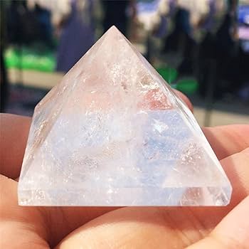 Amazon.co.jp: クリスタルピラミッド 天然の白い水晶研磨