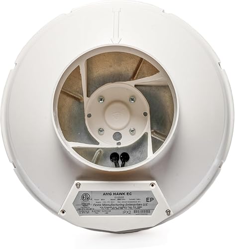 Miniatura 7 de Festa AMG Eagle Extreme EC - Ventilador de radón silencioso y eficiente energéticamente de 304 CFM, ventilador en línea con sistema de mitigación de
