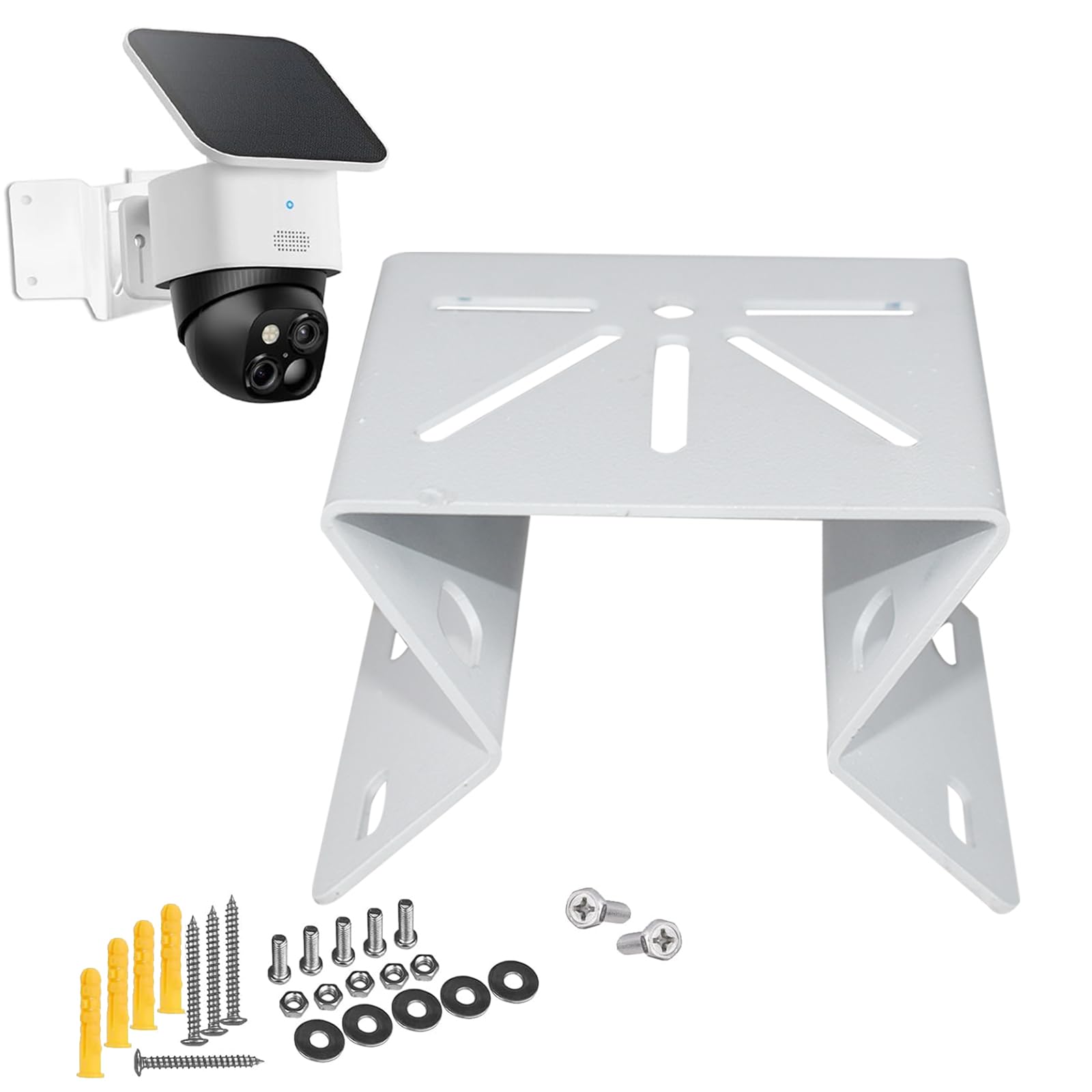 Stainles Steel Corner Mount Bracket Compatible with eufy SoloCam S340/E30/S330/E42,Exterior Wall Mounting Corner Bracket for PTZ Camera,Angle Mount Holder CCTV Surveillance Camera Adapter(Small Size)