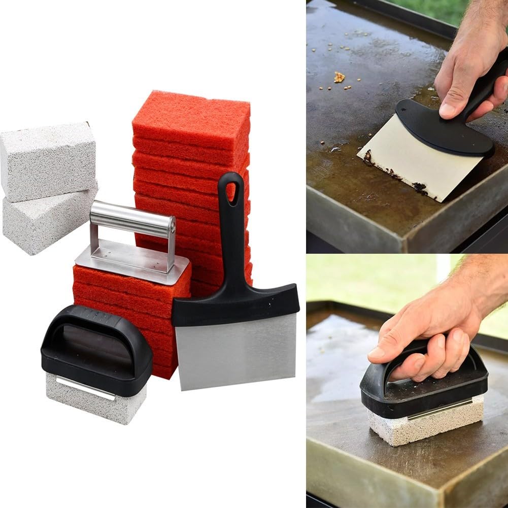 Teppanyaki - Set di pulizia per la griglia e la pulizia della piastra con risultati comprovati