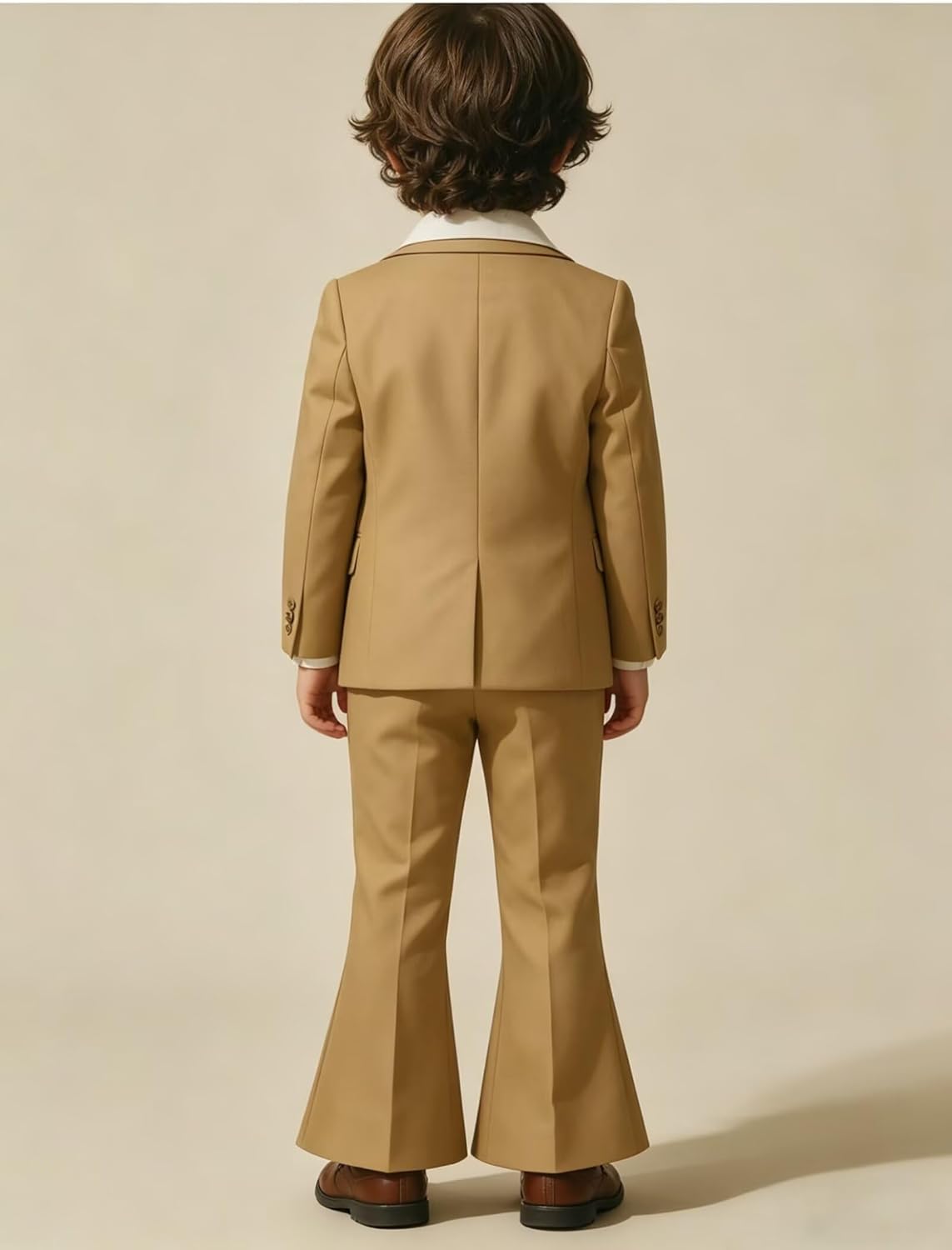 Boys Suit Set 2 Piece Formal Outfit with Blazer and Flare Pants Kids Dress Clothes for Wedding Party Pageant Birthday