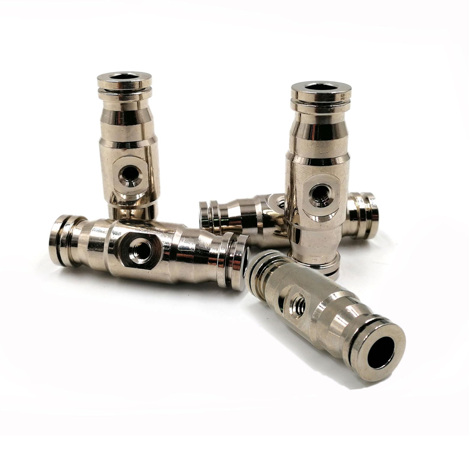 100 Pezzi 1/4 '' Kit di Giunzione Pneumatica per Raccordi, T-Giunzione Pneumatica Raccordi Rapidi Tubo Connettore Tubo