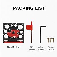 Vista 5 de Toolcool Electric Drill Carbide Inserts Dowel Maker High Speed Dowel Cutter Plate (Imperial 8 Holes)