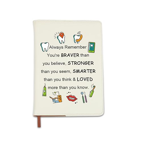 BNQL Regalos dentales, cuaderno de higiene dental, higienista dental, regalos para asistente de dentista, regalos de graduación, diario de cuero