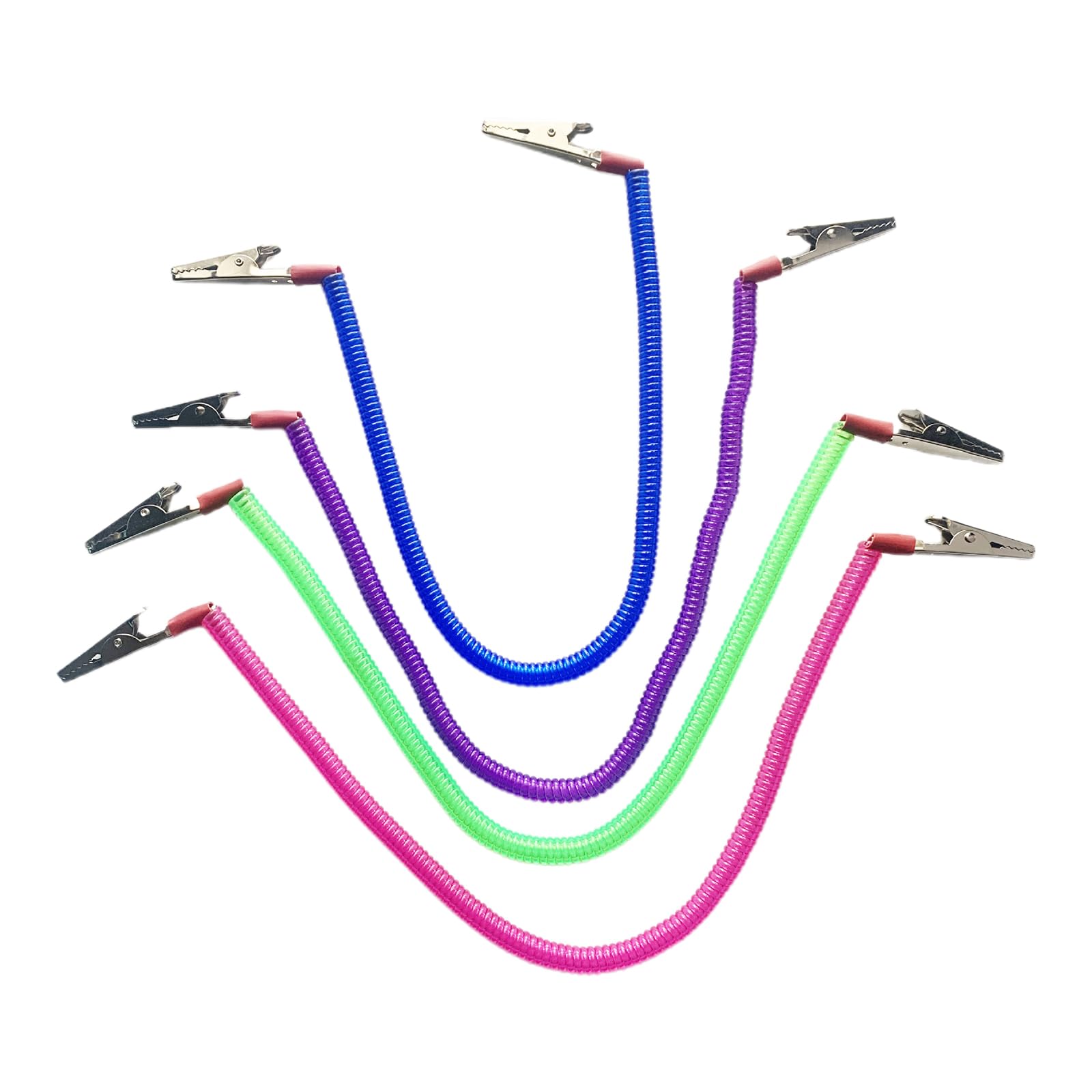 UEKPDM Bib Clips, 4 Pack Napkin Holder Chains, Metal, Multicolour