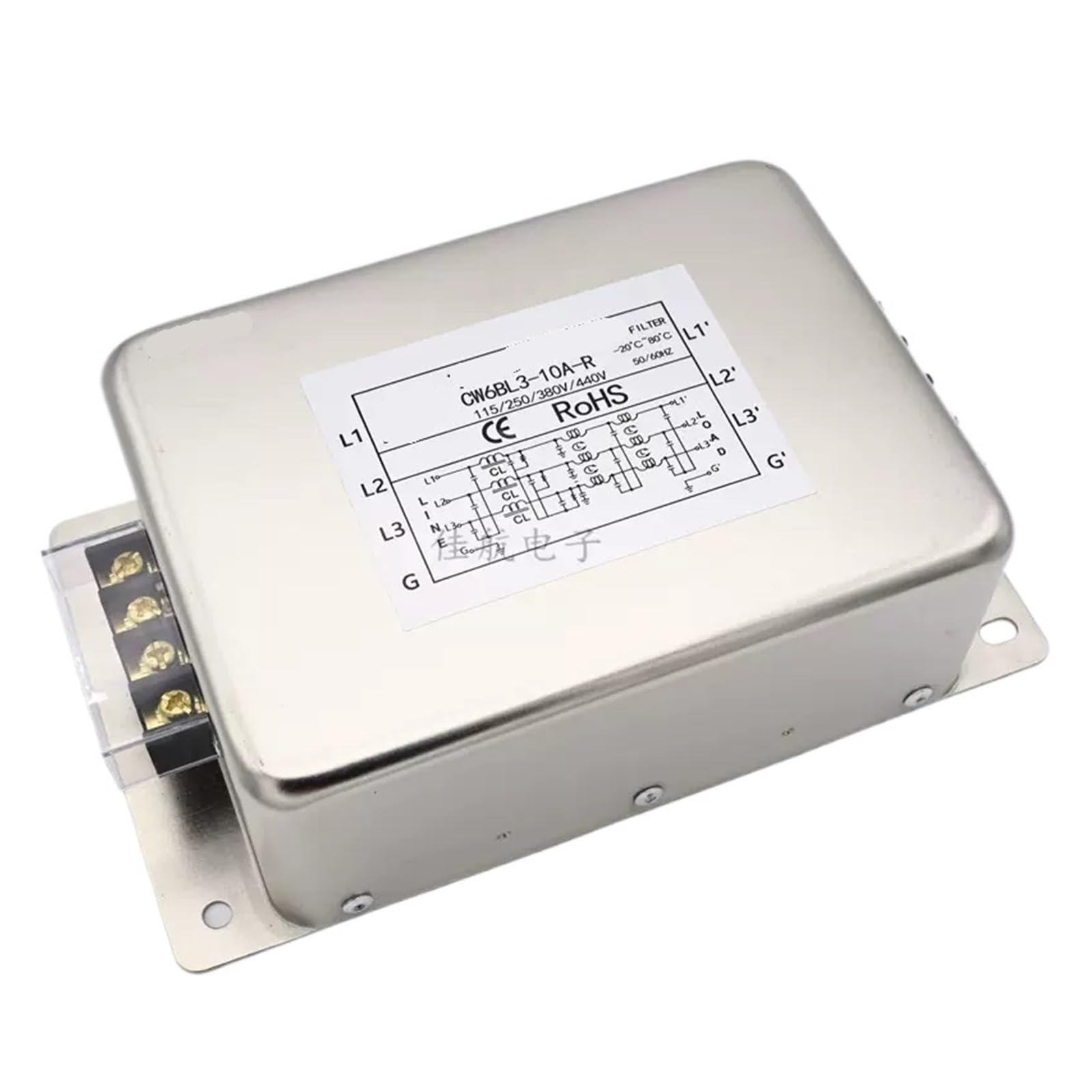 Filtro de potencia CW6BL3-30A-R de 380V para inversor de 10-14 kW