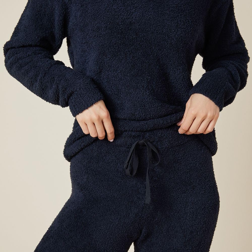 Softies Marshmallow V Neck Lounge Set for Women Ultra Soft 2 Piece Loungewear with Relaxed Top and Straight Leg Pants - Image 4