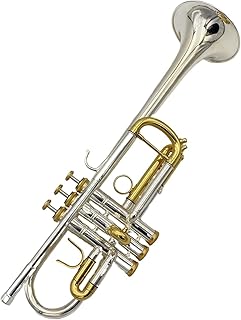 Student Brass Trumpet Silver-plated Gold-plated C-key Professional Trumpet Instrument Beginners To Play Exam-level Brass Trumpet Instrument (Color : 01)