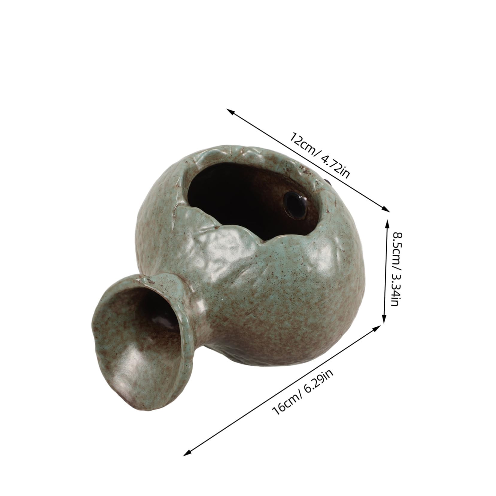 FUNOMOCYA Water Fountain Decor Ceramic Waterfall Jar Pond Waterfall Fountain Efficient Water Circulation System