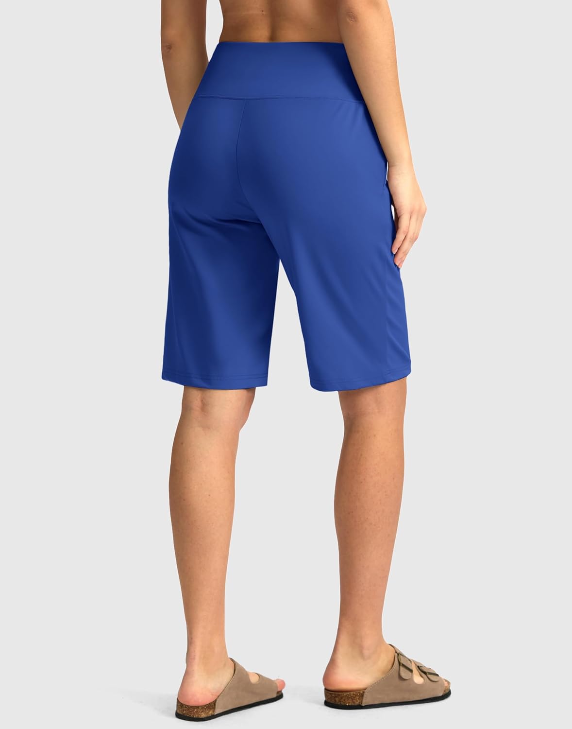 G Gradual Women's Bermuda Shorts with Pockets 11" Knee Length Stretch Comfy Drawstring Long Shorts for Women Summer Walking - Image 2