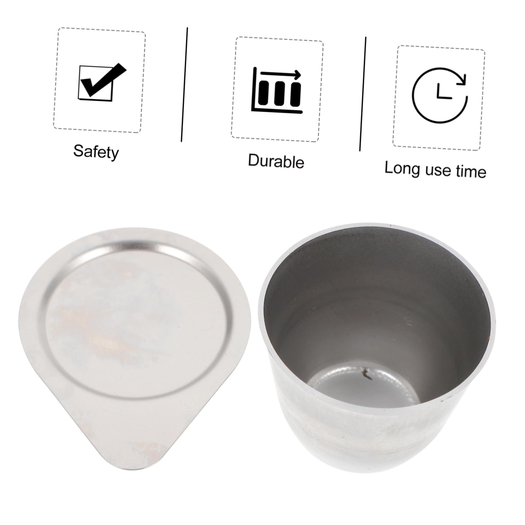 HOODANCOS High Temp Resistant Iron Crucible for Lab Accessory Casting Crucible Cup