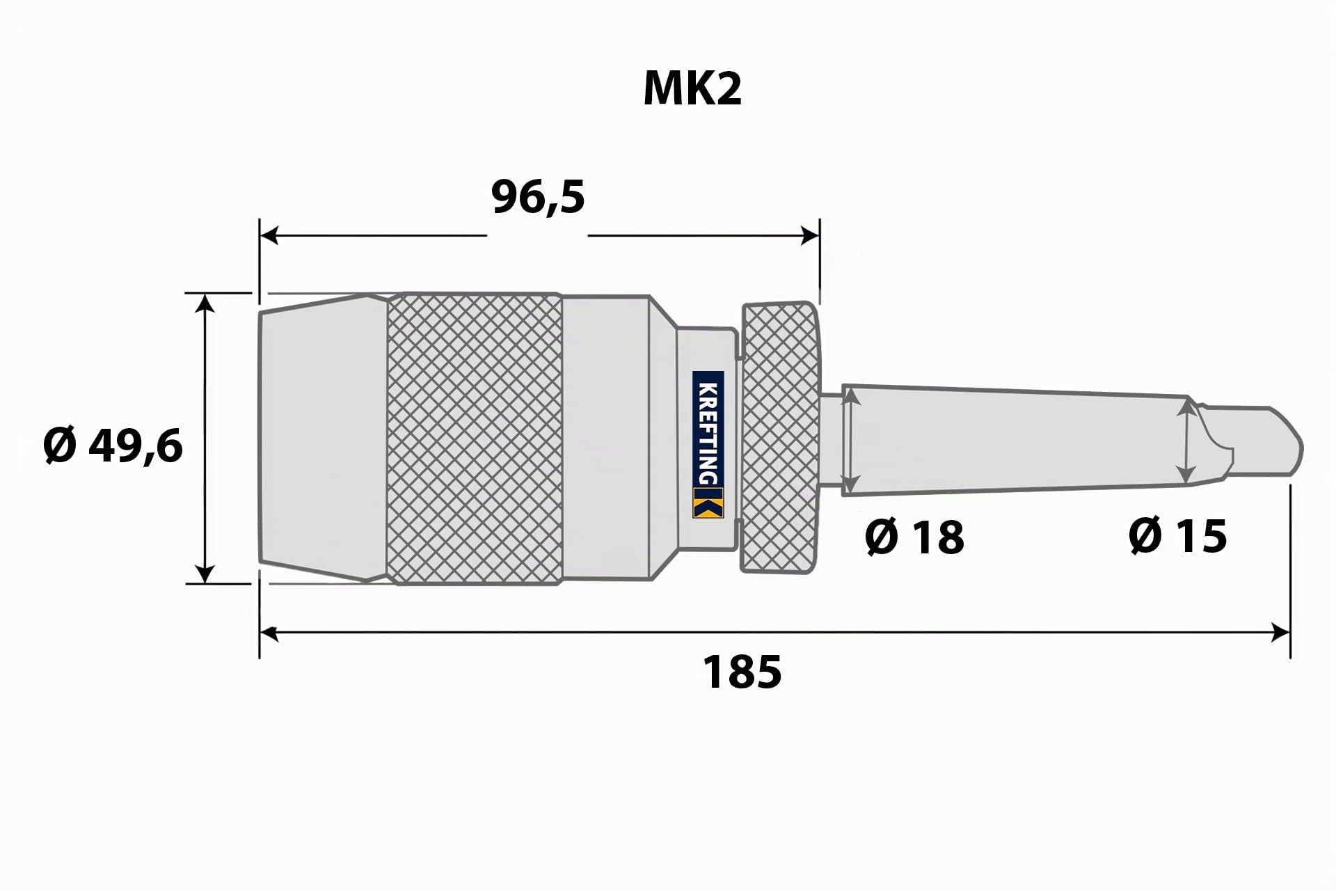 Mandrin de perçage B16 - 3-16 mm - Avec rabats