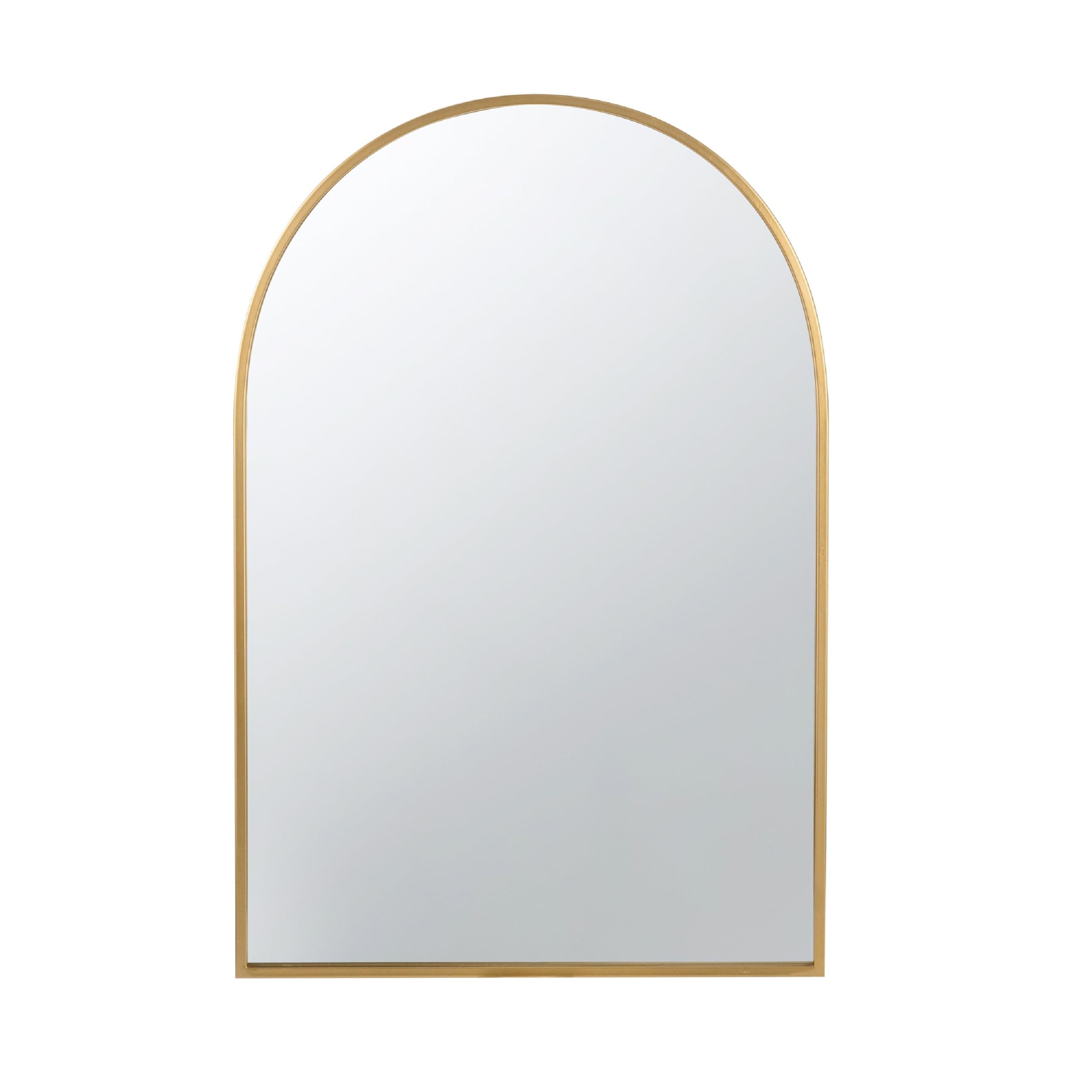 Miroir design arqué doré Benjara Cod 91,4 cm pour décoration murale chic